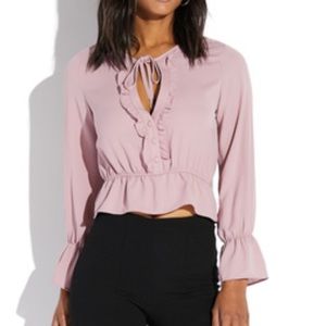 Ruffle sleeve blouse